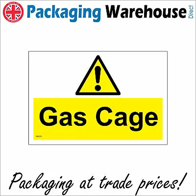 £2.95 • Buy Ha219 Gas Cage Sign Security Theft Vandalism Bottles Storage Cannister Cylinder
