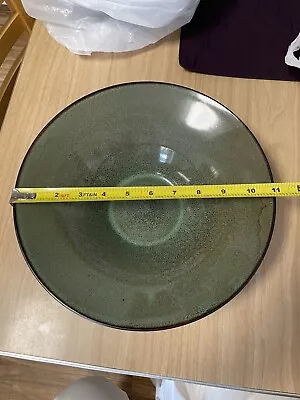 Gabbay Gibson Fusion Wasabi Green Speckled Serving Bowl 11” Excellent! • $14.99