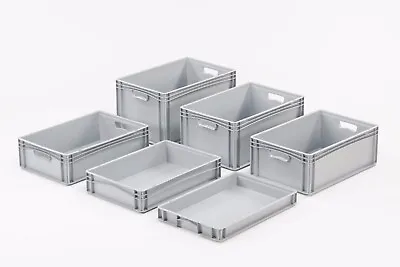 Euro Storage Containers - 14 Sizes - Stackable Box Plastic Crate Boxes Tray • £9.31