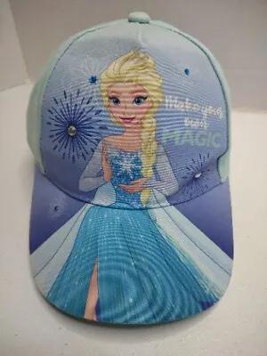 Disney Elsa Frozen Make Your Own Magic Strapback Youth Ball Cap Hat Kids Toddler • $10.47