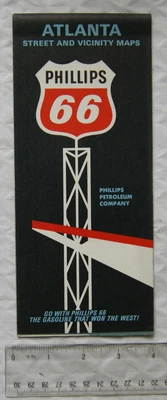 £2.50 • Buy 1966 Phillips 66 Atlanta Street And Vicinity Maps