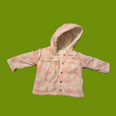 Baby Girls GEORGE 0-3 Months Hooded  Lined Padded Jacket. Really Good Condition. • £1.50