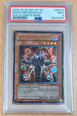 Yugioh 2005 Rapid-fire Magician EEN-EN019 Ultimate Rare 1st Edition PSA 9 • $66