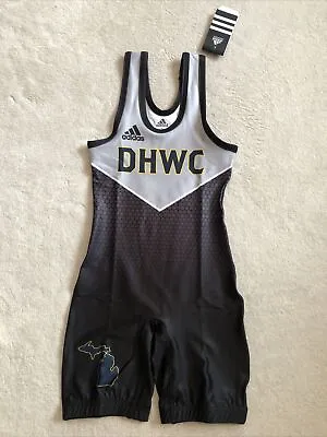 New With Tag Adidas Wrestling Singlet Dark Horse Wrestling Club Youth Large • $40
