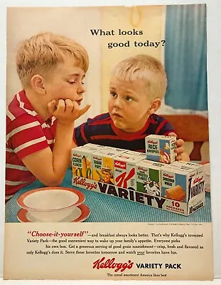 1957 Kellogg's Variety Pack Choose-It-Yourself VINTAGE PRINT AD LM57 • $15