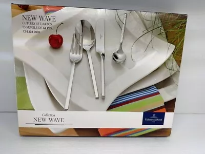 Villeroy And Boch: New Wave 64-Piece - 18/10 Flatware Set Serving  12 - NEW! • $191.12