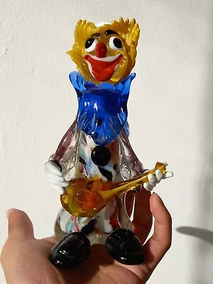 Murano Art Glass Clown Figurine Original Venetian Italian Glass C1960s • £19.99