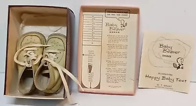 Baby Beaver W.T .Grant Co. Baby Soft Soles Laces In Original Box With Pamphlet • $15