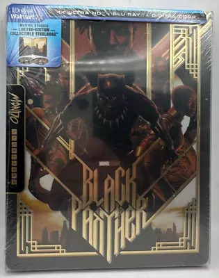 BLACK PANTHER (4K Ultra HD Blu-Ray Digital MONDO LIMITED EDITION STEELBOOK) NEW • $26.95