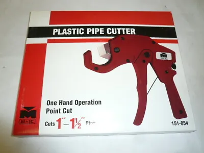 B&K PVC Plastic Ratcheting Pipe Cutter Up To 1-1/2  One Hand Operation Point Cut • $19.95