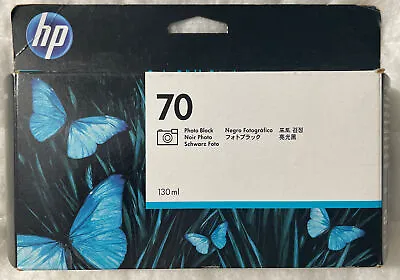 HP 70 Photo Black Ink C9449A DesignJet Z2100 Z3100 Z3200 Z5200 Sealed Retail Box • $37.58