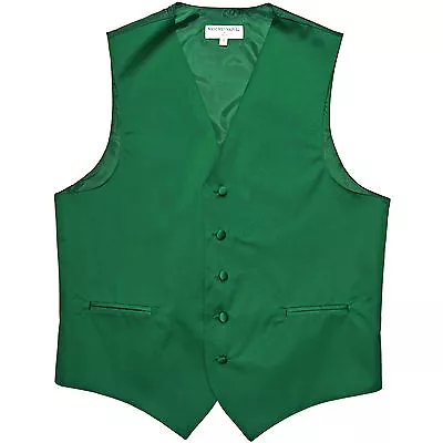 New Polyester Men's Tuxedo Vest Waistcoat Only Wedding Formal Emerald Green • $19.95