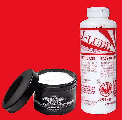 Invade Deep Fisting Cream + J-lube Powder Combo - Free International Shipping • $174.95