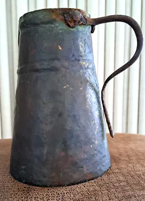 Antique European Or Middle Eastern Copper Tankard/Pitcher With Iron Handle • $200