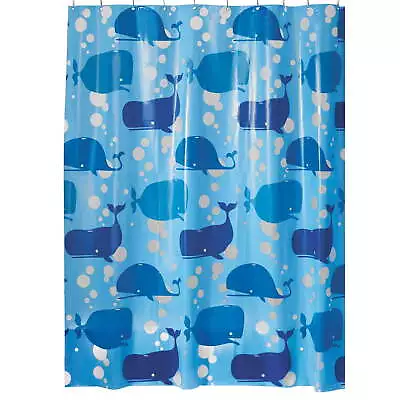 IDesign Blue Novelty Moby EVA Shower Curtain 72  X 72  - IDesign • $22.37