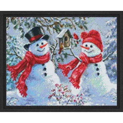 PixelHobby Snowman & Woman Kit & Frame Mosaic Art Kit • $99.98