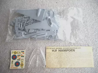 Airfix Handley Page Hampden Series 4 Unmade Kit Instructions Transfers 1:72 Rare • £0.99