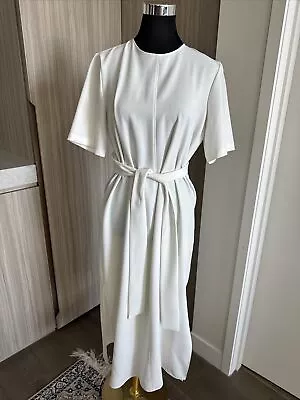 Zara Women White Midi Dress - Size M • $25