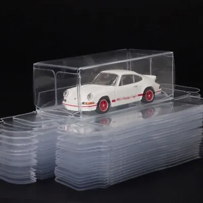 20x For 1:64 Model Car Toy Display Box Plastic Storage Holder Clear Case Kit Top • £10.45