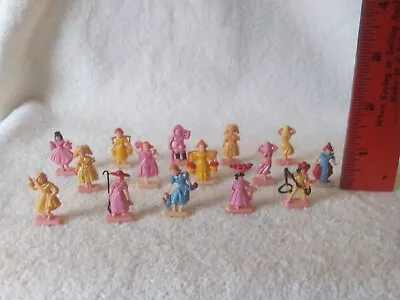 15 Vintage Plastic Flat Ladies Cupcake Toppers • $15.99