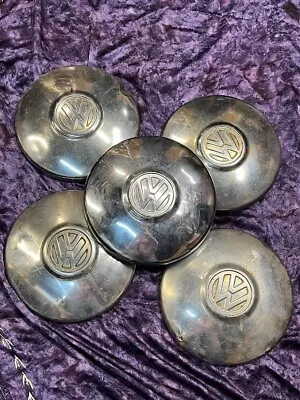 Five (5) Vintage Volkswagen Bus Hubcaps *barn Find* • $49.95