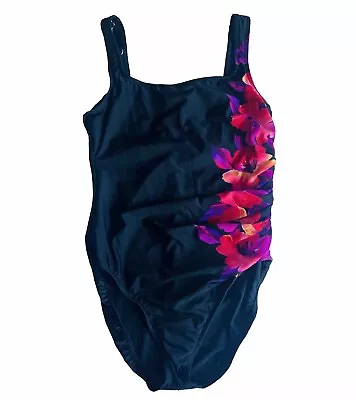 Miraclesuit Bathing Swim Suit One Piece Size 16 Black Beach Pool Vacation NWOT • $56