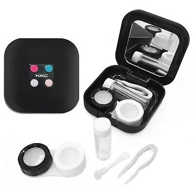 Makeup Artist Contact Lens Case Fashion Icon Soaking Travel Kit Compact Mirror • £14.99