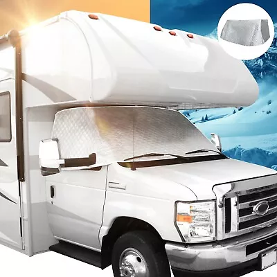 RV Motorhome Windshield Cover Silver Sun Reflector For Class C Ford 97-21 LCW • $24.99