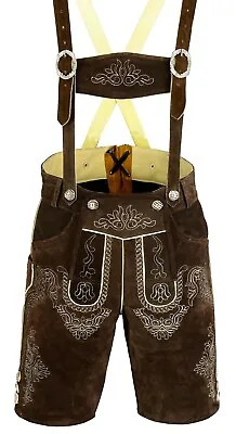 Bavarian Trachten Men Wear Oktoberfest Shorts Lederhosen Shorts 30  To 42  Size • $79.99