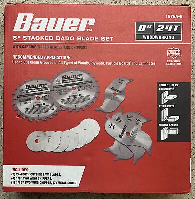 NEW NIB 8  Stacked Dado Blade Set W/Carbide Tipped Blades & Chippers 1976A-B • $95