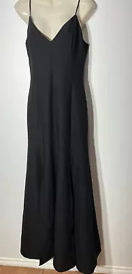 Formal Black Sleeveless Long Gown / Pleated Panels Zip Lined SizeM New/ Tags • $49