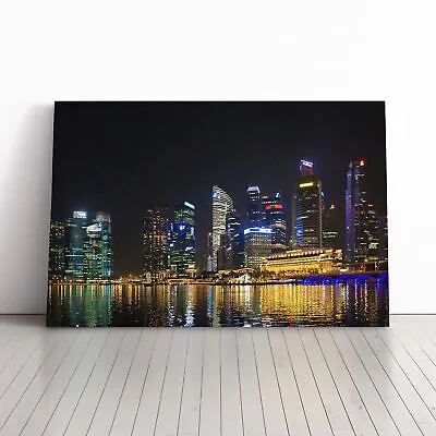 Singapore Skyline (4) Canvas Wall Art Print Framed Picture Decor Living Room • $31.02