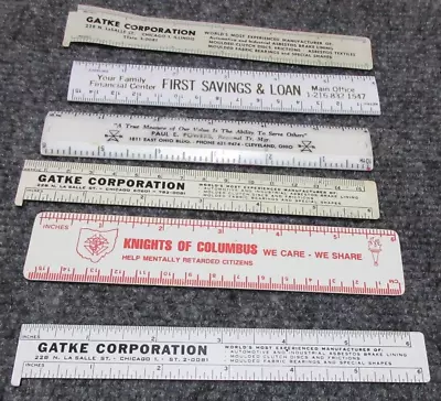 RULER Lot Of 6 Vintage 6 Inch Advertising OHIO Chicago SEE !!!  47 • $7.10