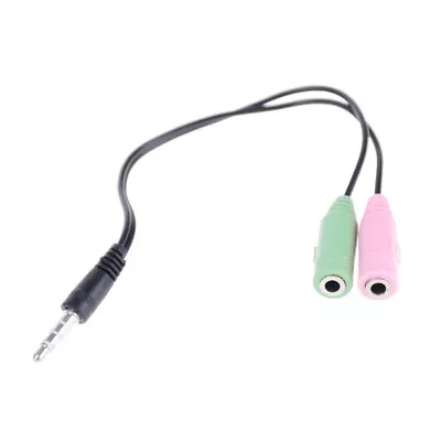 £2.63 • Buy 3.5mm Stereo Headphone Microphone Audio Y Splitter Cable Adapter Plug Jack Co_uk