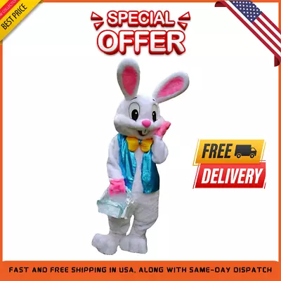 MatGui Easter Rabbit Bunny Rabbit Mascot Costume Adult Size Fancy Dress (bunny) • $69.89