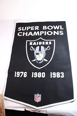 Las Vegas Raiders Dynasty Banner NFL Football Championship Banner 24x36 • $115