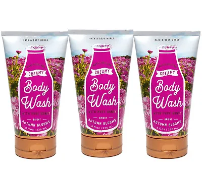 $87.99 • Buy Lot Of 3 Bath And Body Works BRIGHT AUTUMN BLOOMS Creamy Body Wash 8oz