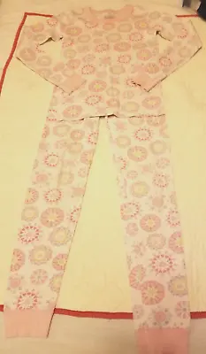 $6 • Buy Girls Size 10 (140) Hanna Andersson PJs Valentine's Pajamas Set Hearts Pants 