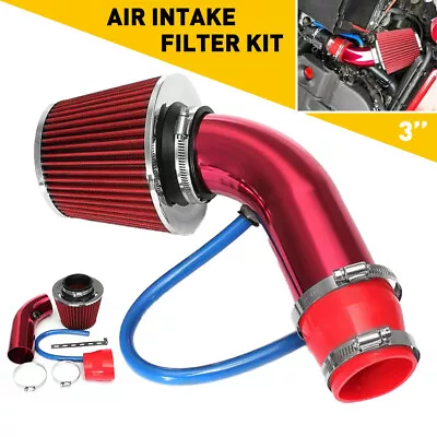 Cold Air Intake Filter Pipe Kit Power Flow Hose System Car Accessories Durable • $41.99