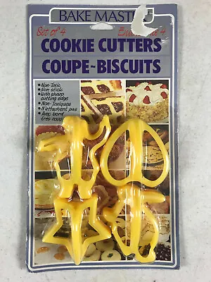 Bake Master 4 Piece Plastic Cookie Biscuit Cutters Bunny Heart Star Monkey 2 -3  • $14.99