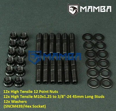 SNCM439 Turbo EXHAUST MANIFOLD STUD KIT For SKYLINE R32 R33 RB20DET RB25DET RB30 • $101.16