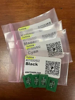 4 X Toner Chip (BCMY) For Xante Ilumina 407 500 502 Digital Press Refill • $32