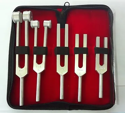 Tuning Fork Set Of 5 - Medical Surgical Diagnostic Instruments + Carrying Case • $13.99