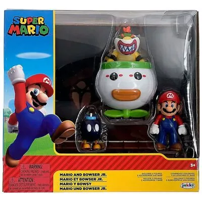 Super Mario: Mario And Bowser Jr Figures • £26.99