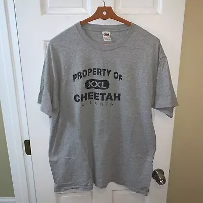 Property Of Cheetah Atlanta Tee T Shirt Men XL  Gray Grey Gentlemen’s Club ATL • $20.07