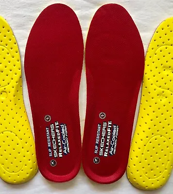 Skechers Memory Foam Air Cooled Relaxed Fit Latex Slip Resist Safety Insoles Men • $9.90