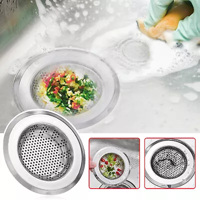 $4.41 • Buy 4.5  Stainless Steel Kitchen Bath Sink Strainer Drain Stopper Deep Mesh Filter