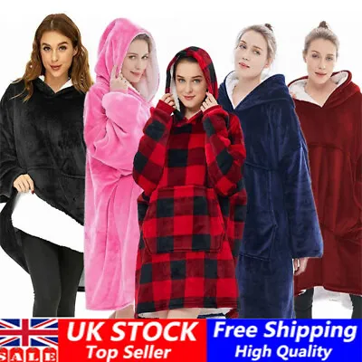 Hoodie Robe Oversized Blanket Super Soft Oodie Winter Comfy Nightware Blanket • £8.97