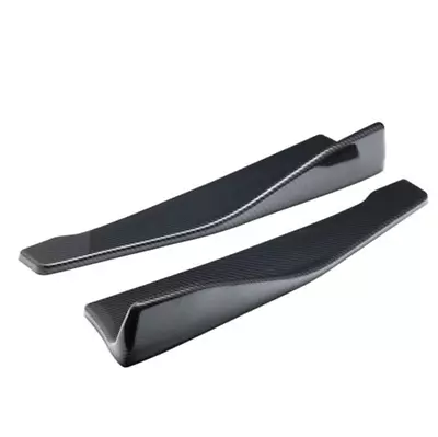 Universal Car Bumper Spoiler Rear Lip Body Side Skirt Glossy Carbon Fiber Color • $30.50