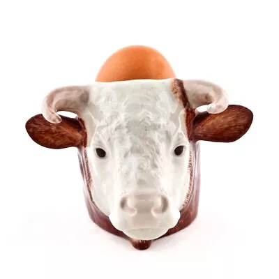 Quail Ceramics   Face Egg Cup Hereford Bull • £16.50